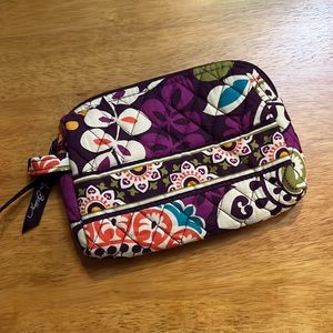 Vera Bradley Small Cosmetic Makeup Bag Plum Crazy